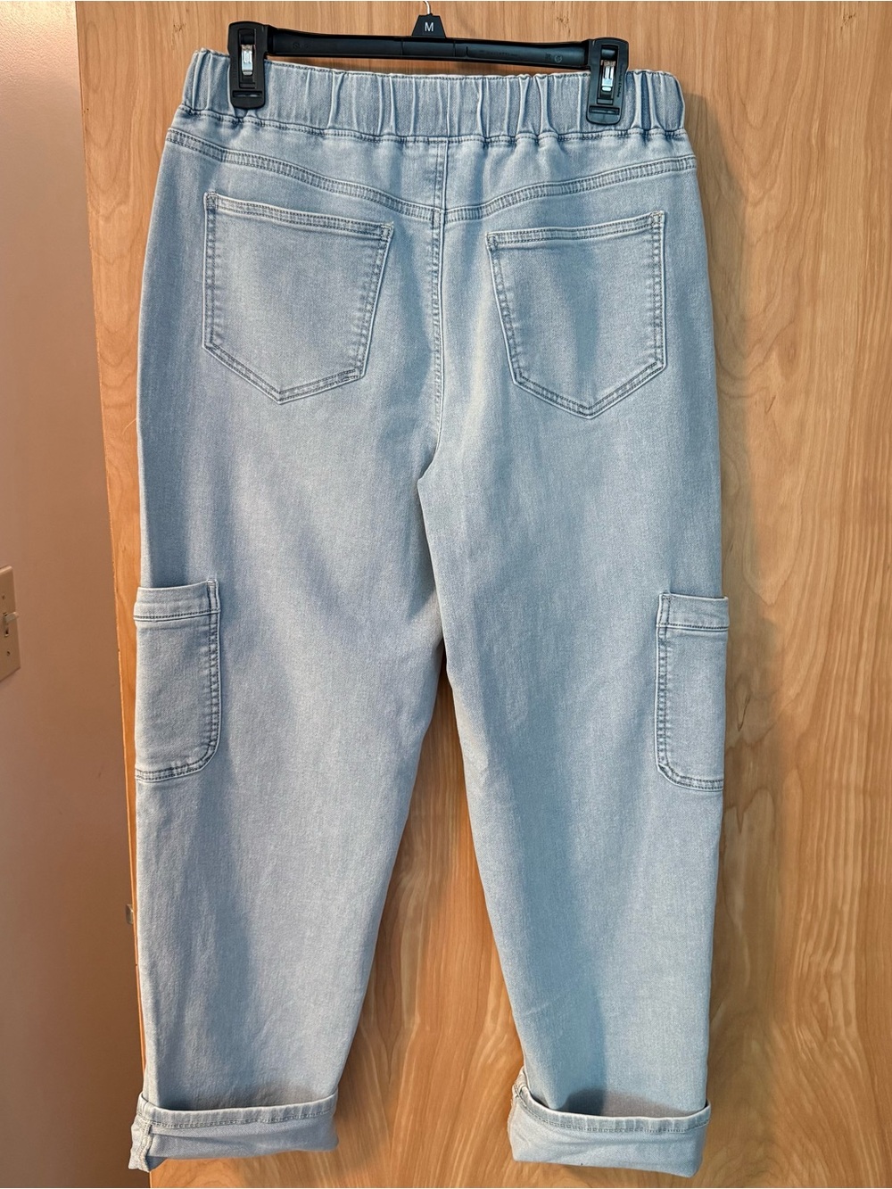 Maurices Light Blue Drawstring Denim Joggers - Picture 8 of 10